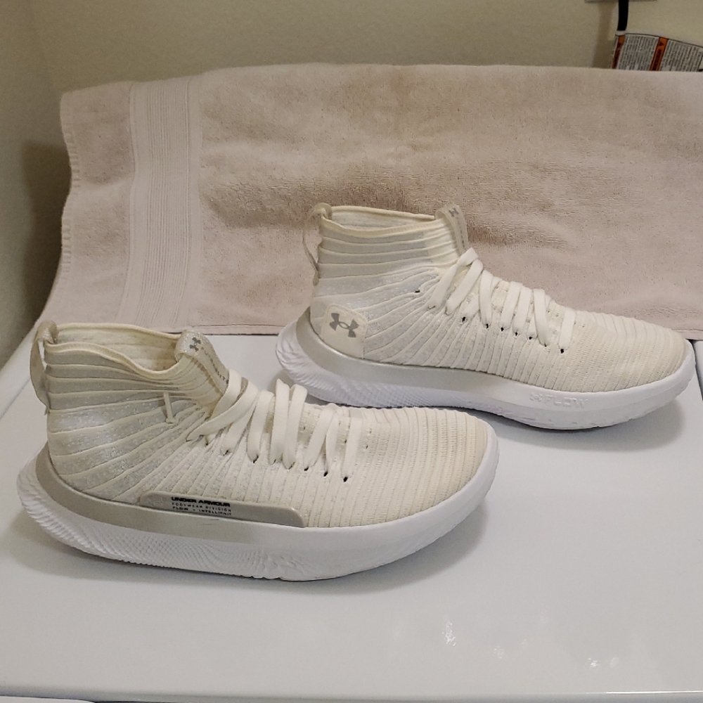Under Armour Cream High-Top Sneakers